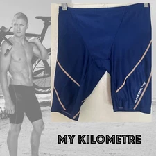 My Kilometre Swim Bike Run Triathlon Compression Shorts 32-38" waist 11" inseam