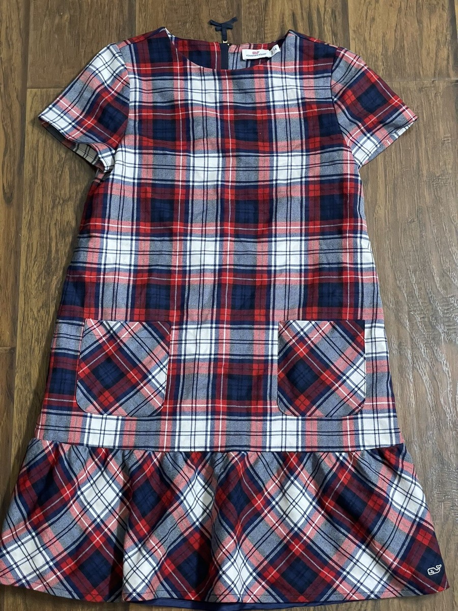 vineyard vines christmas dress Vineyard Vines | Dresses | New Womens Xs Vineyard Vines Christmas Tartan  Plaid Poplin Popover Dress
