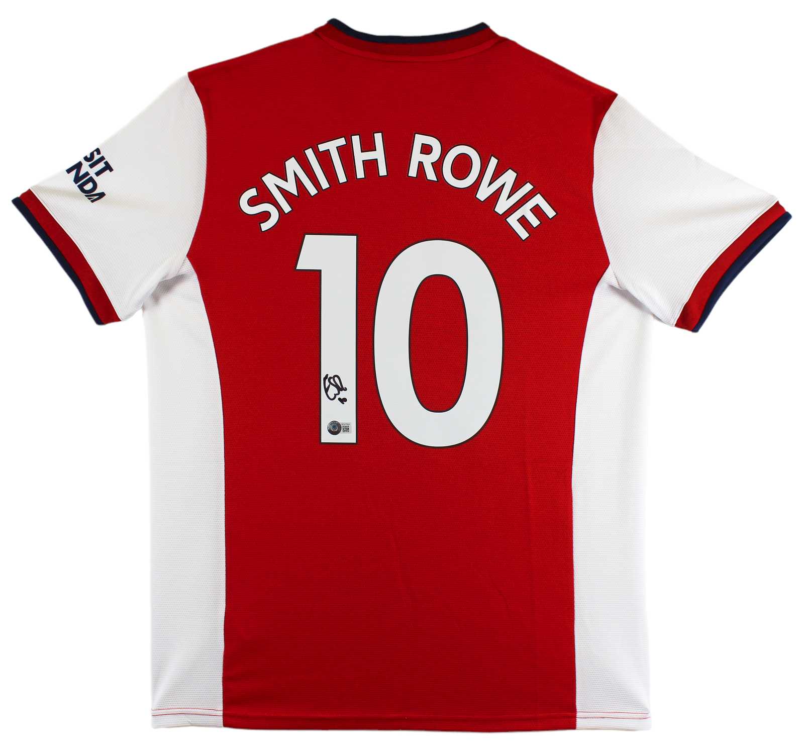 FILA Maglietta Adidas Arsenal Emille Smith Rowe autentica firmata rossa autografata BAS