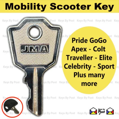 Spare Ignition Key for Pride Apex, Elite 4, GO GO, Colt, Traveller, Celebrity