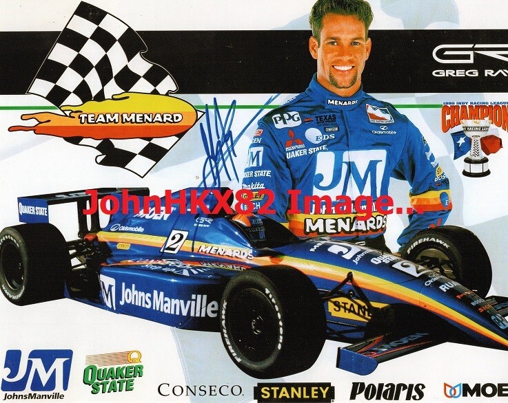 2001 Autographed Copy Greg Ray Indy 500 Photo - 1999 Indy Car Champion