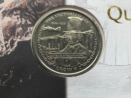 2001 Gibraltar Reine Victoria Brunel Un 1 Pièce de Couronne Premier Jour FDC Bu - Photo 4 sur 8