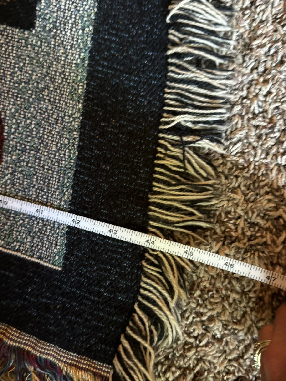 Winter Woven Tapestry Throw Blanket Snowmen Melt Memories Last Wall Hanging EUC