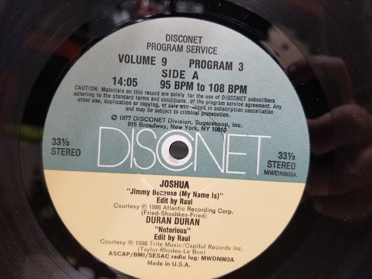 洋楽 V.A. DISCONET VOL.9 PRO.3/EXPOSE/DURAN V.A. DISCONET VOL.9 PRO.3/EXPOSE/DURAN