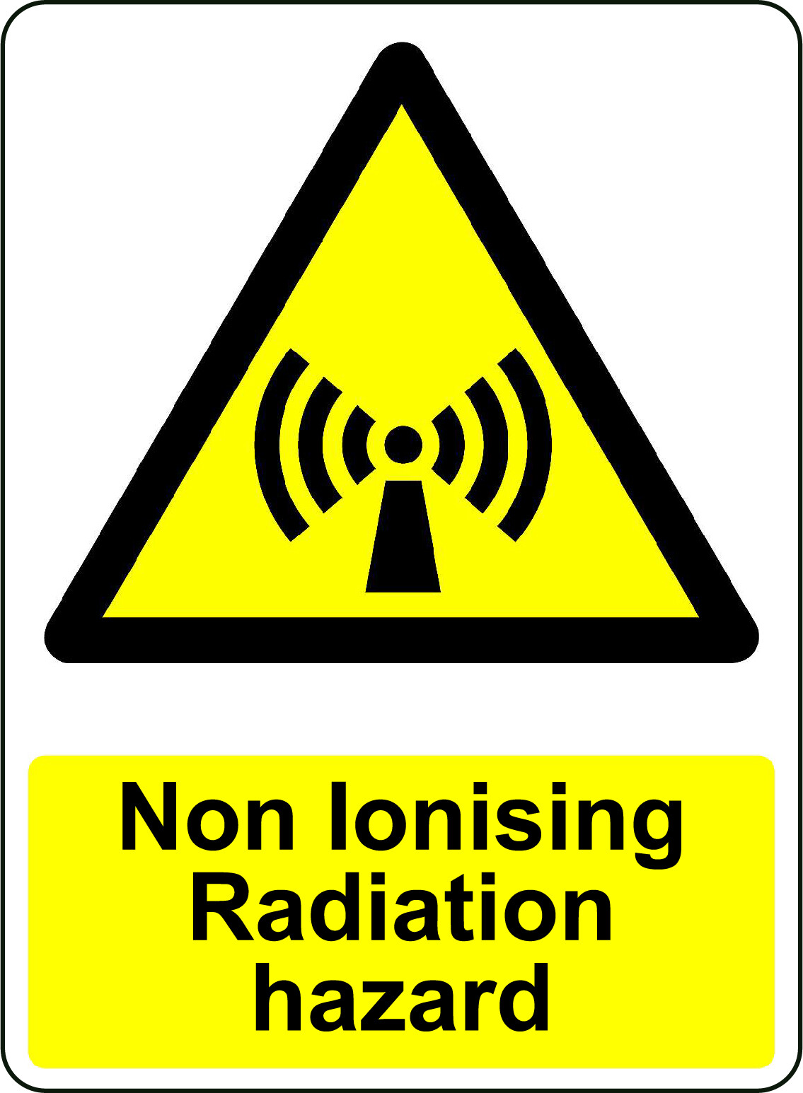 WARNING NON IONISING RADIATION OSHA DECAL SAFETY SIGN STICKER 3M USA MADE