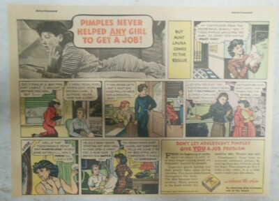 Fleischmann's Yeast Ad: Pimples Never Helped Any Girl Get A Job ! from 1930's