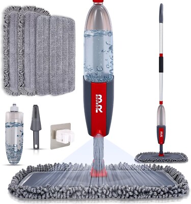 Spray Mop for Floor Cleaning with 4 Washable Reusable Pads a 360ML Refillable