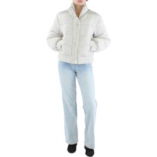 Nicole Benisti Womens Gray Wool Cashmere Quilted Puffer Jacket Coat M Bhfo 6188