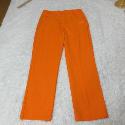 Puma Orange Golf Pants Youth Boys Large 