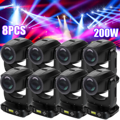 200W LED Moving Head Light RGBW Gobo Beam Spot Stage Lighting DJ Disco DMX512 US