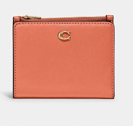 Coach F57312,F73000,F73079 Flat Card Case Holder Slim wallet Black, Coral