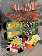 Wholesale Lot Socks 10 Pair Brand New Size 6-11 Spongebob Pok mon Pringles