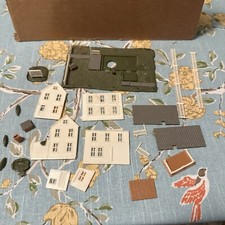 Vintage Model Railroad Plastic House/yard/fence Unassembled Used