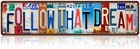Vintage Follow That Dream Wall Decor Street Signs Metal Tin Signs 16 X 4 Inches