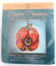 Mill Hill Painted Pumpkins Charmed Ornament Glass Bead Kit  "Autumn Pumpkin"