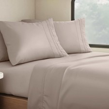 RV Queen Sheet Set 4 Piece Deep Pocket Luxury Bed Sheets Camper Motorhome