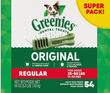 Greenies Original Dental Chews Regular - 54 Treats Free Shipping