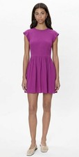 Rebecca Taylor $295 Magenta Shift Fit & Flare Dress Sz Small Coquettte Old Money
