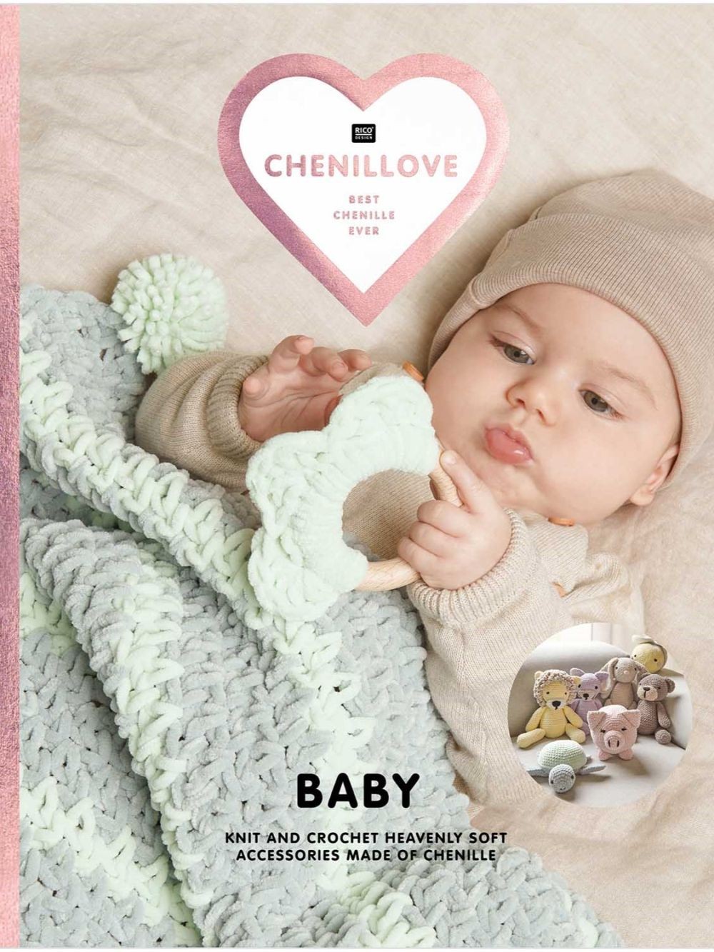 Chunky Chenille Knitting and Crochet Pattern Book for Babies - Rico Baby Chenill