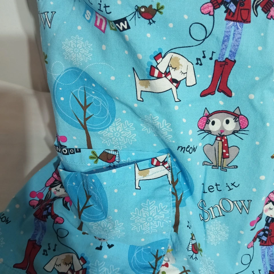 Dickie's скраб верхний рождественский снеговик кошки собаки женский размер маленький - Изображение 3 из 4