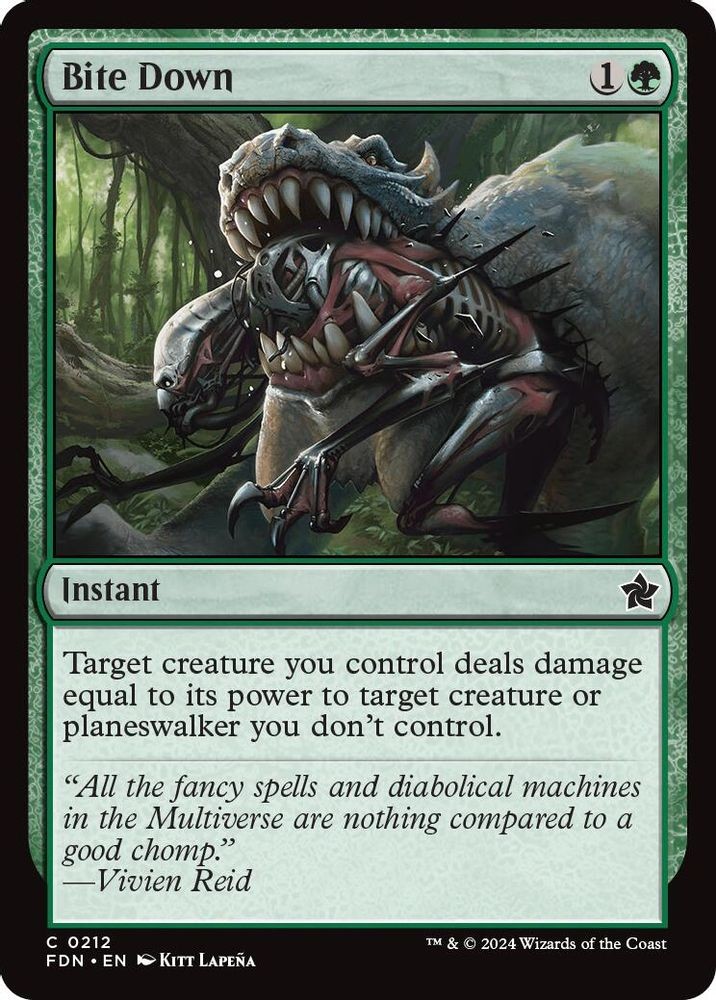 2024 Magic: The Gathering: Foundations - Bite Down (#212, Foil, C, Near Mint)