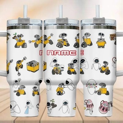 Custom Wall E And Eve Valentine Tumbler 40oz