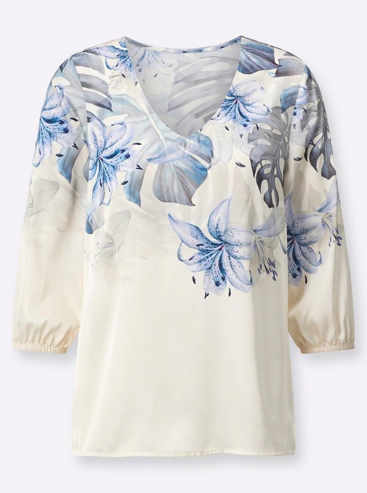 Marjo Dirndlbluse Erlabrunn 3/4-Arm - Elegante Trachtenbluse Damen