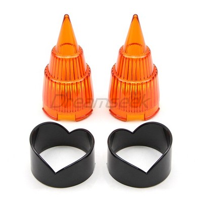 Gelbe Linse Blinker Blinkergläser Abdeckung Visier für Harley Dyna Softail 00-24