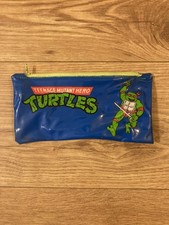 Vintage Teenage Mutant Hero Turtles Vinyl Pencil Case 1989 Rare Ninja TMNT TMHT 