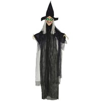 183Cm Halloween Dekoration Halloween-Hexe Mit Led-Lichter, Soundfunktion
