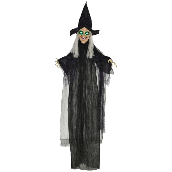 183Cm Halloween Dekoration Halloween-Hexe Mit Led-Lichter, Soundfunktion-image