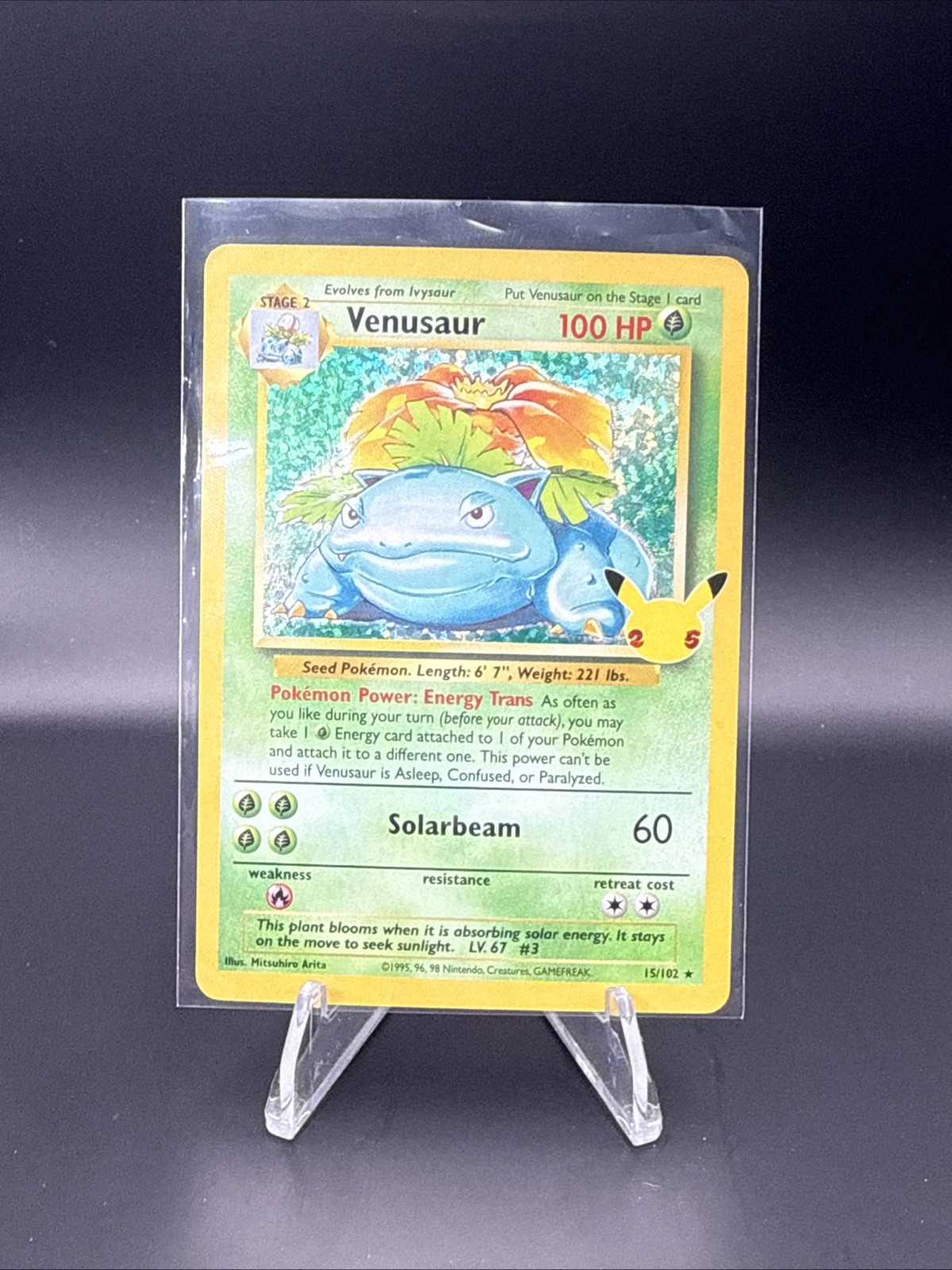 Venusaur Holo Pokemon Celebrations Classic Collection Card 15/102 TCG