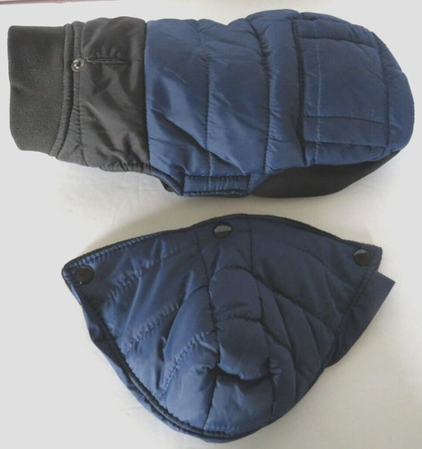 Dog Puppy Jacket Vest with Detachable Hood Size Small Blue Quilted Fleece Lined 