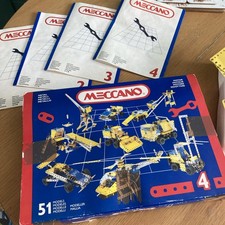 Vintage 1991 Meccano Set 51 Models to Make With All 4 Manuals In Original Box