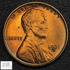 1931 S RED-BROWN Lincoln Wheat Copper Cent 1C (MS BU RB)