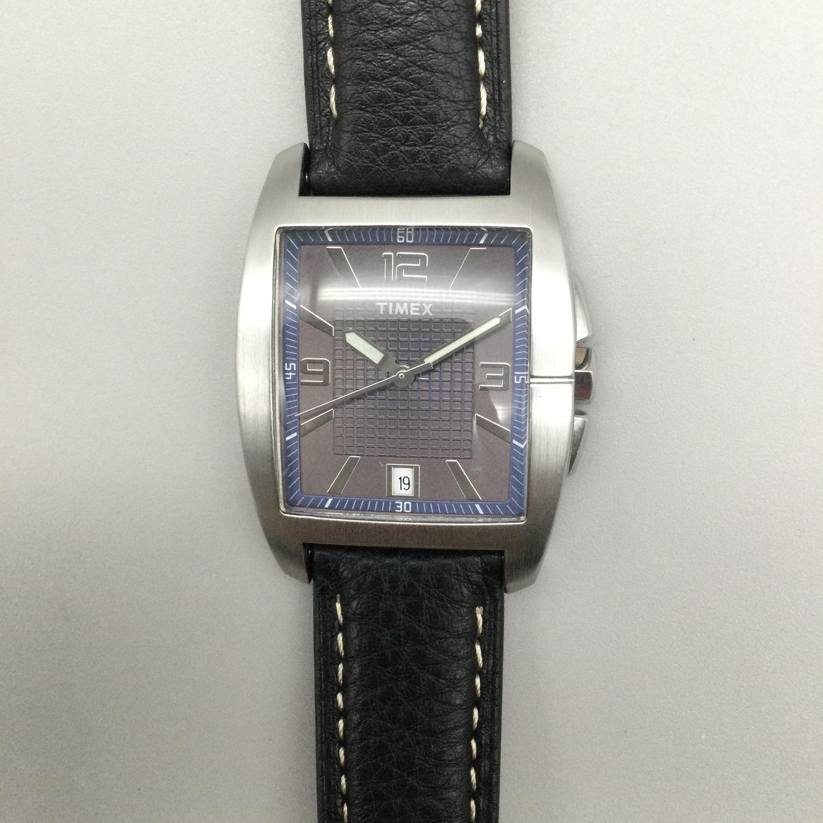 Timex Rectangular Date Watch Men 35mm Gray Dial B… - image 7