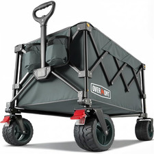 Carrello Da Giardino Pieghevole Con Ruote - Carrello Da Spiaggia per Tutti I Ter