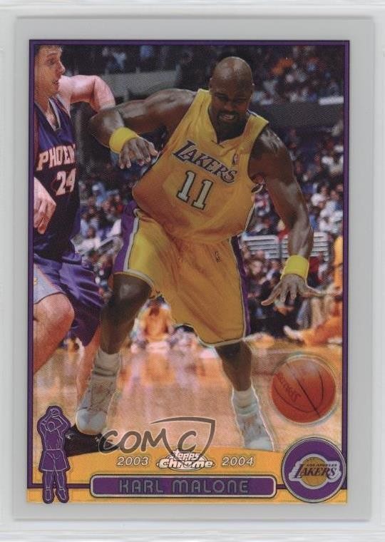 2003-04 Topps Chrome Refractor Karl Malone #32 HOF tg5