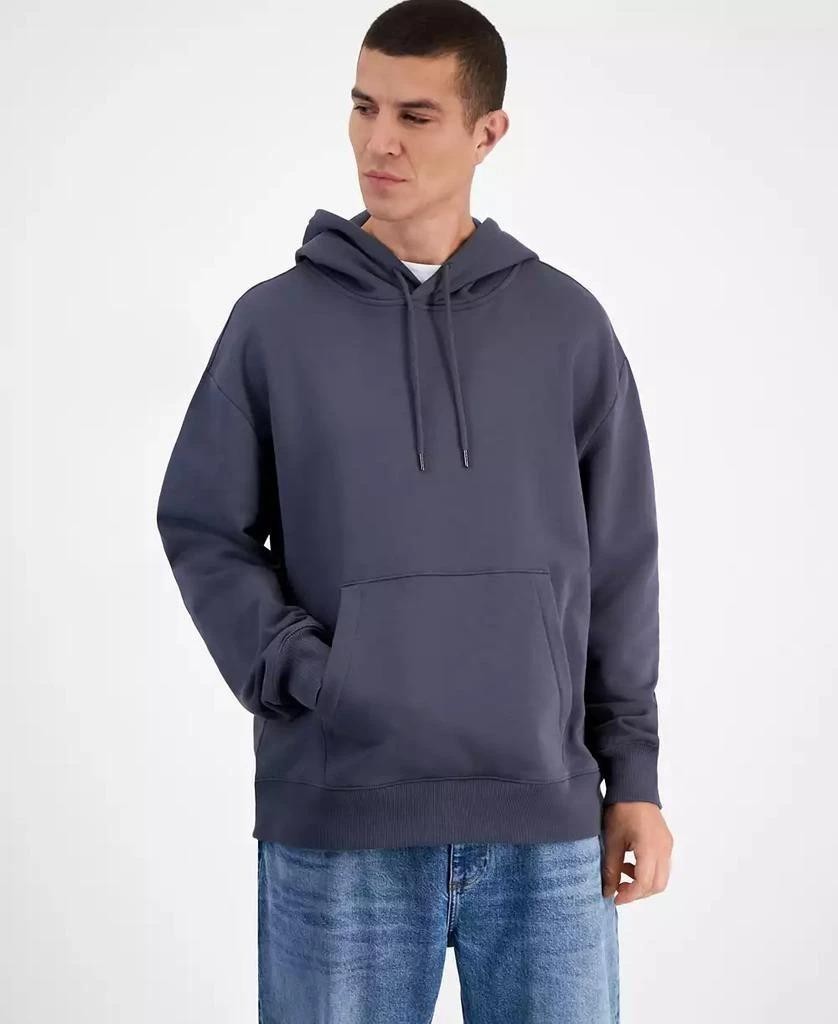 Mode of One Mens Relaxed-Fit Fleece Hoodie Ebony Grey-Small 4890₽