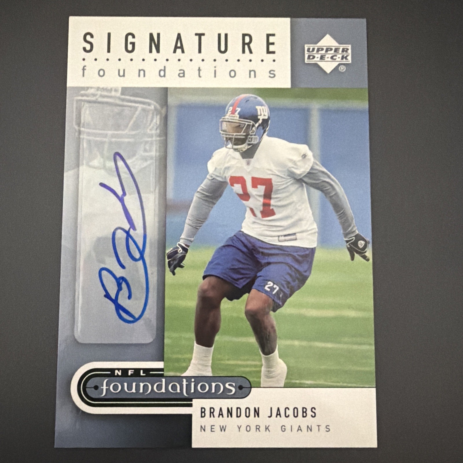 Brandon Jacobs Upper Deck Foundations Signature Foundations #SFBJ Base