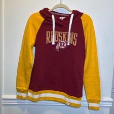 Retro VTG NFL Pro Line Fanatics Washington Redskins Hoodie Burgundy Gold HTF S