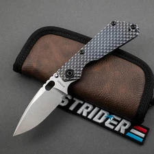 NEW! Strider Knives SnG DGG Ti/Ti, HC Full Titanium Handles, 20CV Spearpoint FFG