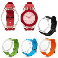 Funda Transparente Transparente Correa de Silicona para Swatch x AP Royal POP Pocket Mod Kit