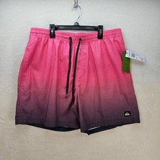 QUICKSILVER MEN'S XL POP FADE VOLLEY BALL BEACH SHORTS NWT PINK