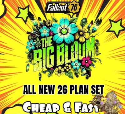FALLOUT 76 PC The Big Bloom NEW x26 All Plans Bundle Black-Eyed Susan's Soothin