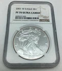 2001 W American Silver Eagle NGC PF 70 Ultra Cameo