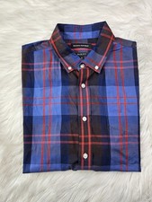 Banana Republic Shirt Mens M Multicolor Slim Fit Short Sleeve Button Down