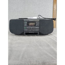 Sony CFD-S33 CD Radio Cassette-Corder Boombox Mega Bass Black Parts Repair