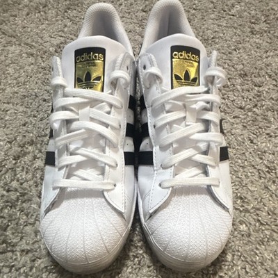 Adidas Superstar Footwear White/Core Black/Gold Low Top Lace Up Men's EG4958