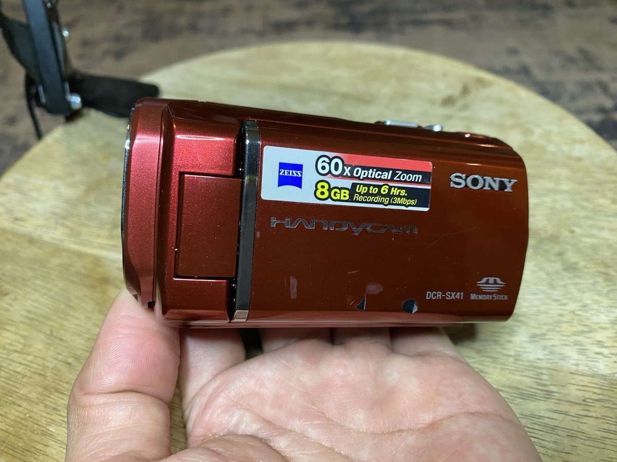 Sony Handycam DCR-SX41 8GB Red 60x Optical Zoom Digital Camcorder
